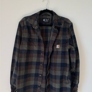 Carhartt LOOSE FIT HEAVYWEIGHT FLANNEL LONG-SLEEVE PLAID SHIRT